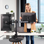 Hama Monitor Holder Operator Twin Black