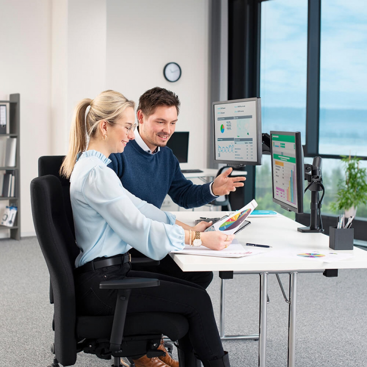 Hama Monitor Holder Performer Twin Black