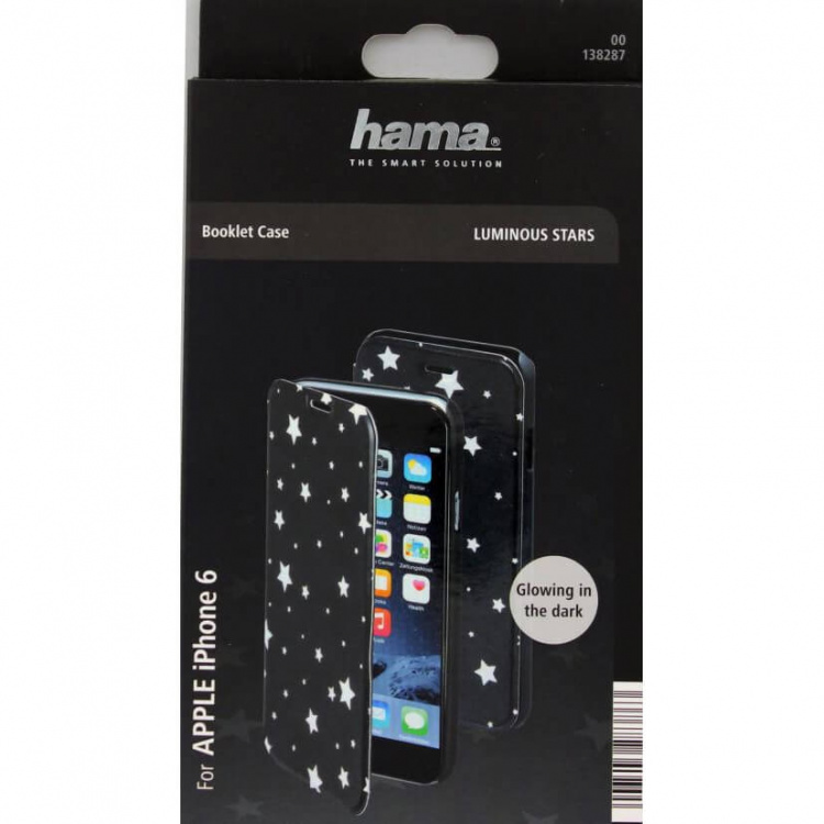 Hama Plånboksväska DesignLine iPhone 6/7/8/SE Star Glow Black