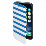 Hama Plånboksväska DesignLine iPhone6/6S Stripe Blå/Vit