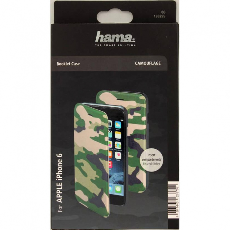 Hama Plånboksväska DesignLine iPhone 6/7/8/SE Camo Green