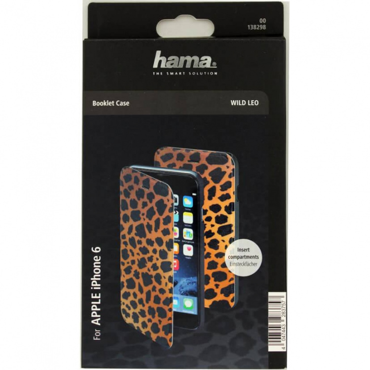 Hama Plånboksväska DesignLine iPhone6/6S Leopard Brun