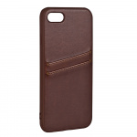 Buffalo Back cover PU 2 card iPhone 7 / 8 / SE Brown