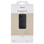 Buffalo Back cover PU 2 card iPhone 13 Black