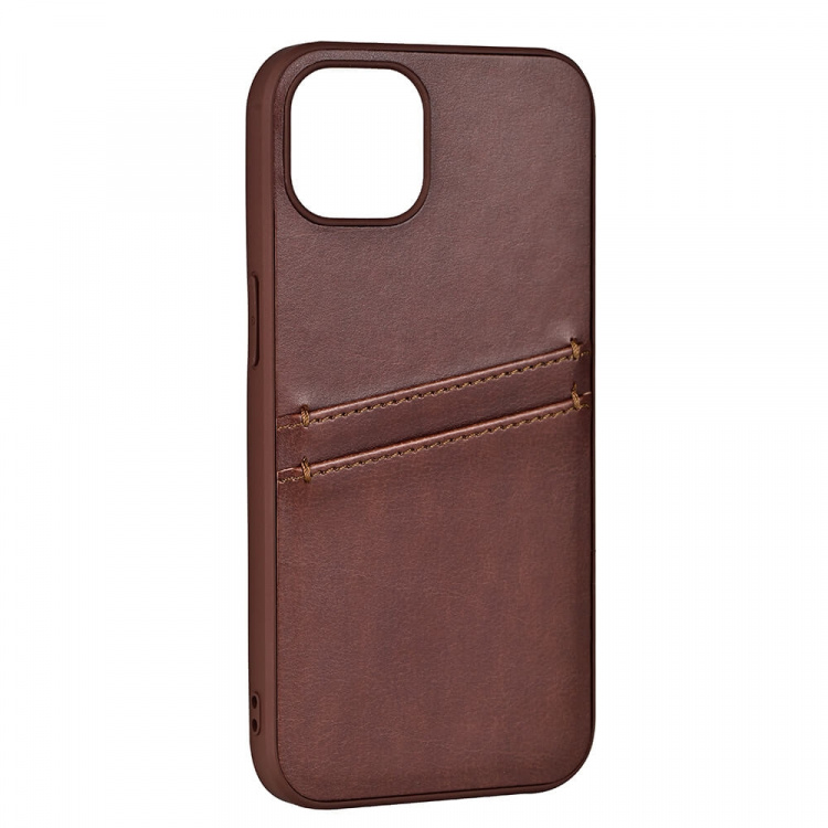 Buffalo Back cover PU 2 card iPhone 13 Brown Buffalo Back cover PU 2 card iPhone 13 Brown