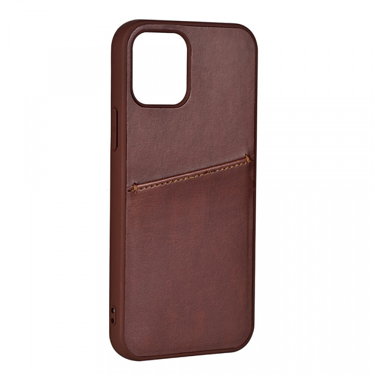 Buffalo Back cover PU 2 card iPhone 13 Mini Brown