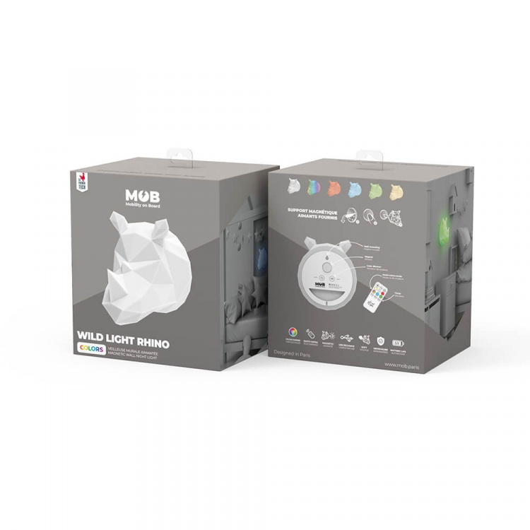 Mobility On Board Yövalo Seinälle Wild Rhino Moniväri Mobility On Board Yövalo Seinälle Wild Rhino Moniväri