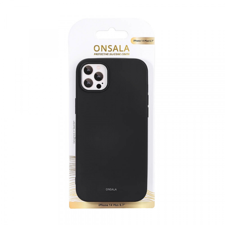 Onsala Suojakuori Silikooni Black - iPhone 14 Plus