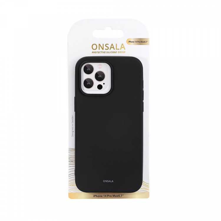 Onsala Suojakuori Silikooni Black - iPhone 14 Pro Max