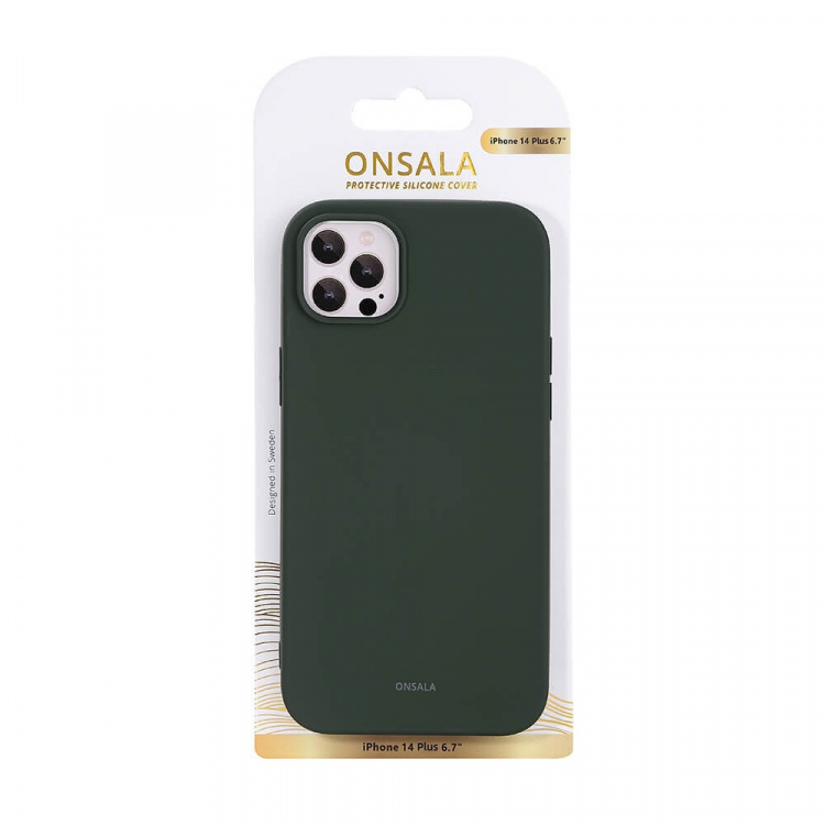 Onsala Suojakuori Silikooni Olive Green - iPhone 14 Plus Onsala Suojakuori Silikooni Olive Green - iPhone 14 Plus