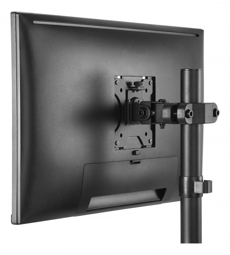 DELTACO Office Pivot pole mount monitor arm, black