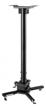 DELTACO OFFICE projektorin kattoteline, 605mm-905mm, 35kg, musta