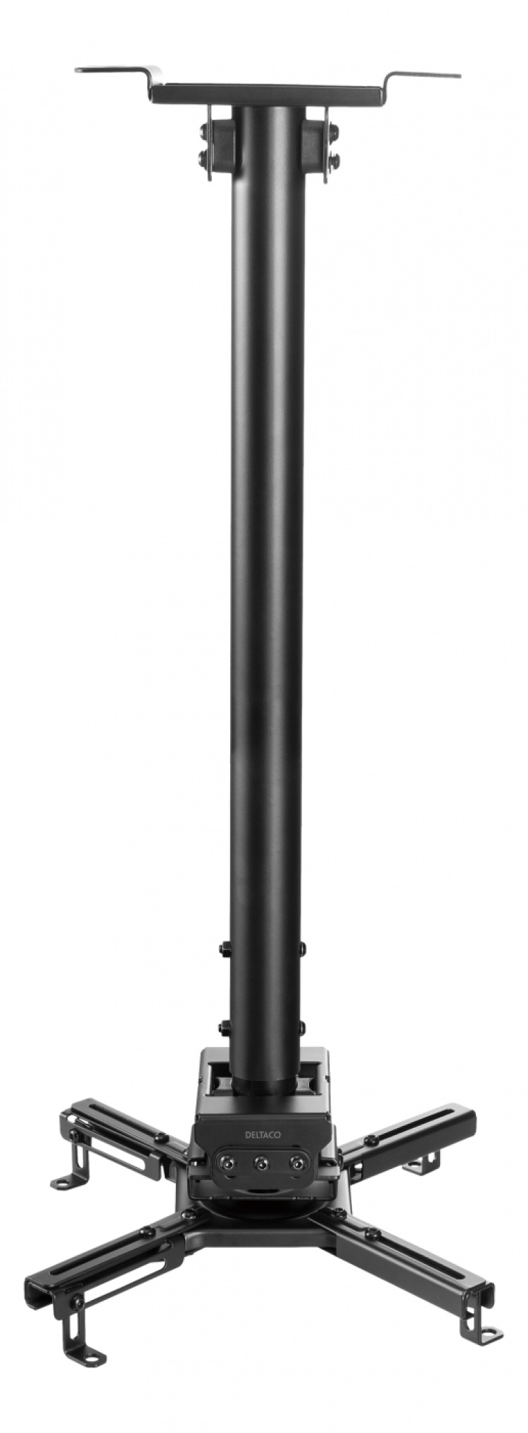 DELTACO OFFICE projektorin kattoteline, 605mm-905mm, 35kg, musta