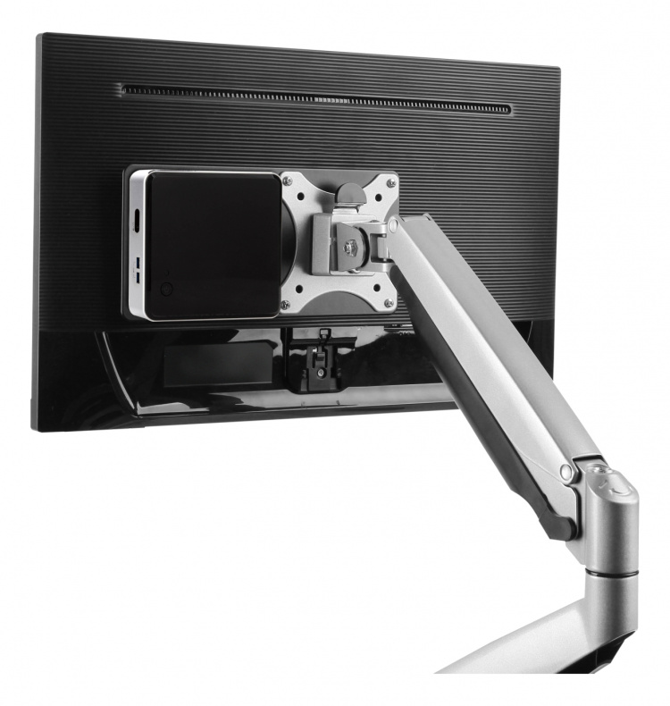 DELTACO OFFICE mini-PC:n VESA-sovitin, kiinn. näytön taakse, musta DELTACO OFFICE mini-PC:n VESA-sovitin, kiinn. näytön taakse, musta