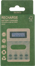 DELTACO Ultimate Ni-Mh USB charger for AA/AAA batteries DELTACO Ultimate Ni-Mh USB charger for AA/AAA batteries
