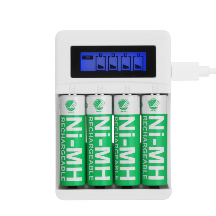 DELTACO Ultimate Ni-Mh USB charger with 4 x AA batteries DELTACO Ultimate Ni-Mh USB charger with 4 x AA batteries