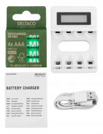 DELTACO Ultimate Ni-Mh USB charger with 4 x AAA batteries DELTACO Ultimate Ni-Mh USB charger with 4 x AAA batteries