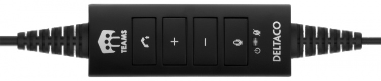 DELTACO OFFICE USB-kuulokemikrofoni, stereo, Teams ja Webex, mustaa DELTACO OFFICE USB-kuulokemikrofoni, stereo, Teams ja Webex, mustaa