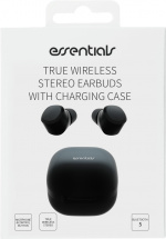 Essentials True Wireless Stereo in-ear, IPX6, dual earbuds, Musta