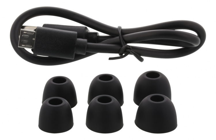 Essentials True Wireless Stereo in-ear, IPX6, dual earbuds, Musta