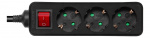 DELTACO outlet 3xCEE 7/3 1xCEE 7/7 switch 3m black DELTACO outlet 3xCEE 7/3 1xCEE 7/7 switch 3m black