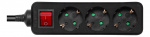 DELTACO outlet 3xCEE 7/3 1xCEE 7/7 switch 5m black DELTACO outlet 3xCEE 7/3 1xCEE 7/7 switch 5m black