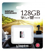Kingston Endurance microSDXC-muistikortti, 128GB, UHS-I, C10, musta Kingston Endurance microSDXC-muistikortti, 128GB, UHS-I, C10, musta