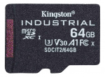 Kingston 64GB microSDXC Industrial C10 A1 pSLC Card w/o Adapter Kingston 64GB microSDXC Industrial C10 A1 pSLC Card w/o Adapter