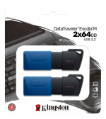 Kingston 64GB USB3.2 Gen 1 DataTraveler Exodia M (Black + Blue)