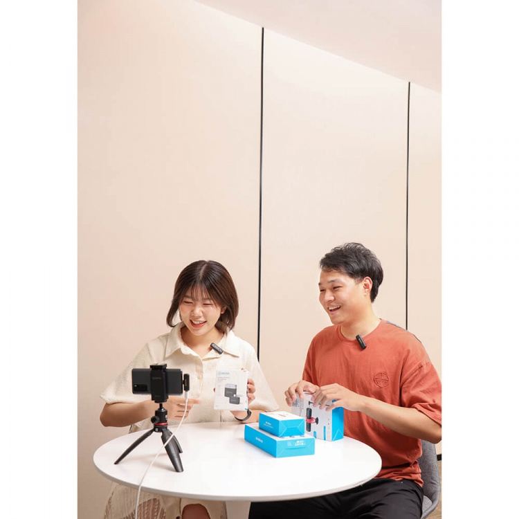 BOYA Langaton mikrofonijärjestelmä x2 BY-WM3 Iphone iOS:lle, Lightning-järjestelmä BOYA Langaton mikrofonijärjestelmä x2 BY-WM3 Iphone iOS:lle, Lightning-järjestelmä