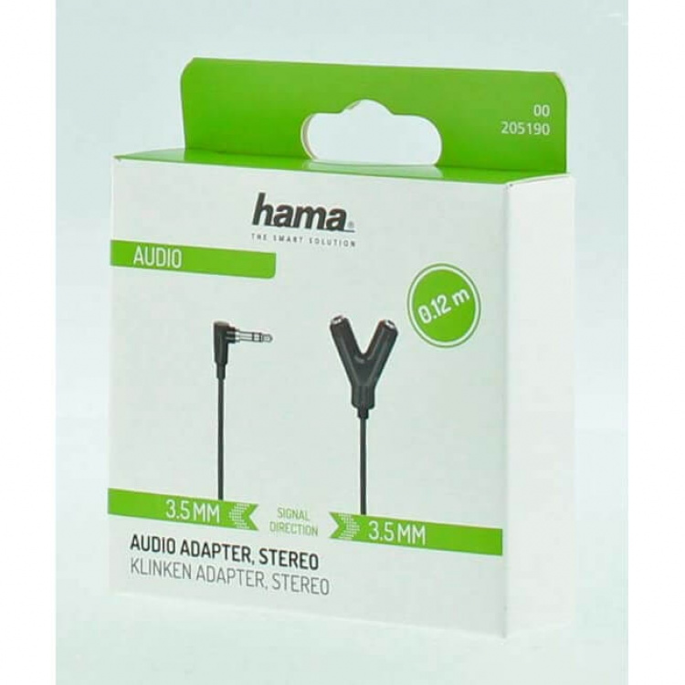 Hama Adapter Audio 3.5 Plug to 2x 3.5 Socket
