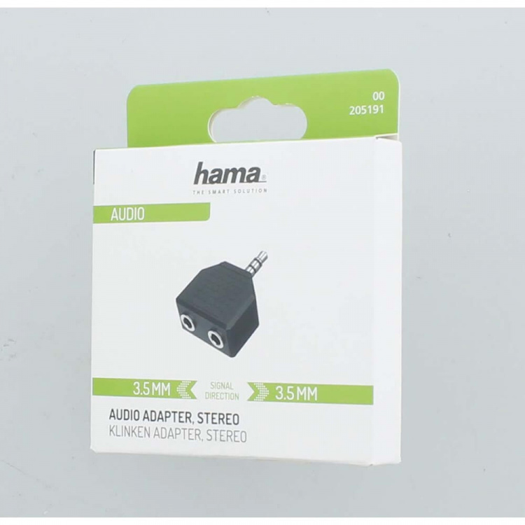 Hama Adapter Audio 2x 3.5 Socket to 3.5 Plug Stereo