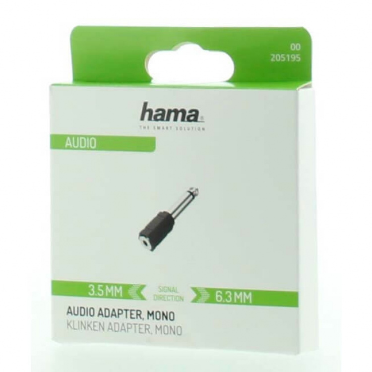Hama Adapter Audio 3.5 to 6.3 Female to Male Mono