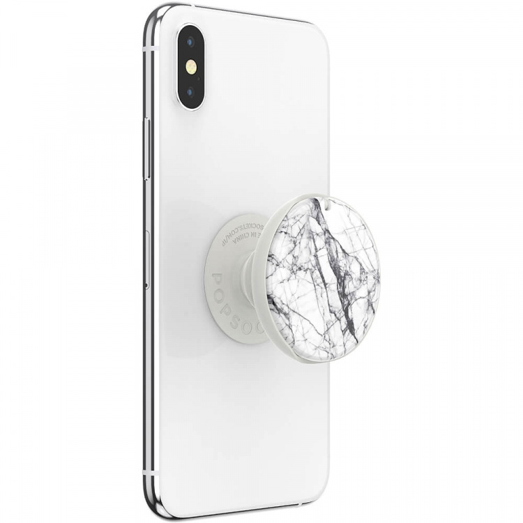 POPSOCKETS Mirror Dove White Marble Gloss Irrotettava Grip Telinetoiminnolla LUXE PopMirror