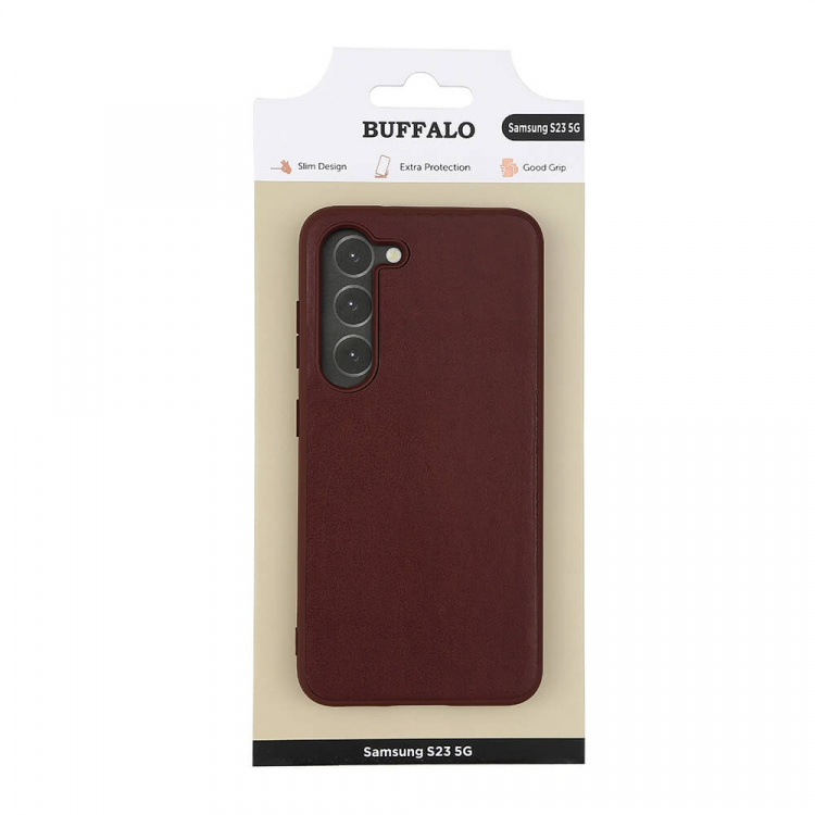 Buffalo Back cover PU Samsung S23 5G Brown Buffalo Back cover PU Samsung S23 5G Brown