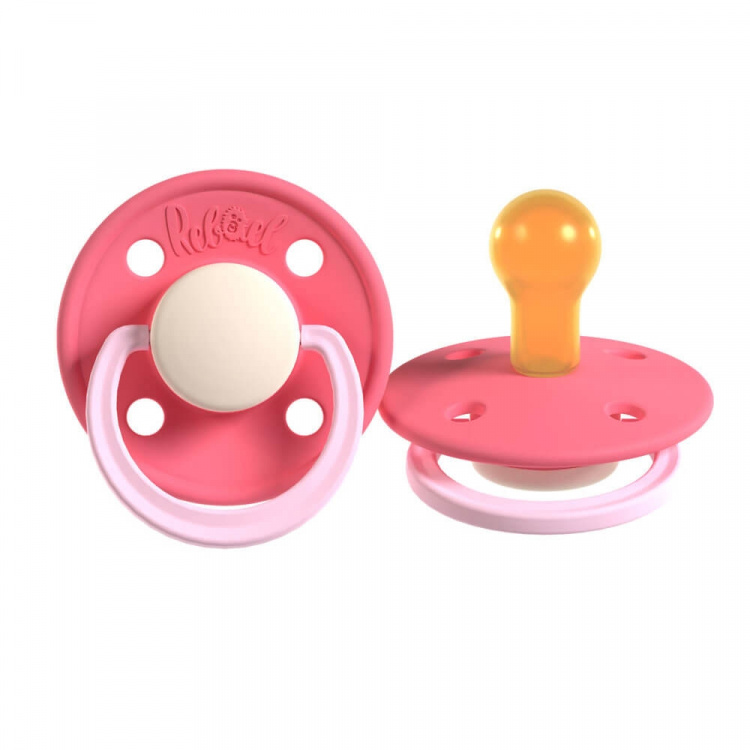 REBAEL Pacifier 2-Pack Size 2 Hot Pearly Flamingo / Rising Pearly Lobster