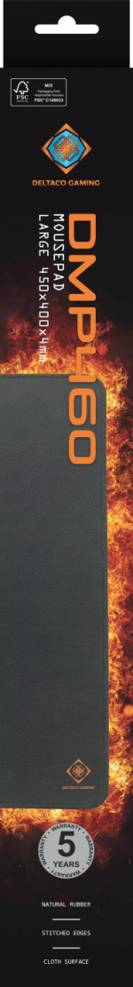 DELTACO GAMING DMP460 L Mousepad, 450x400x4mm, stitched edges, black DELTACO GAMING DMP460 L Mousepad, 450x400x4mm, stitched edges, black