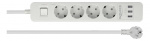 DE-LOCK Power strip with 4x CEE 7/3, 3x USB Type-A ports, child protec