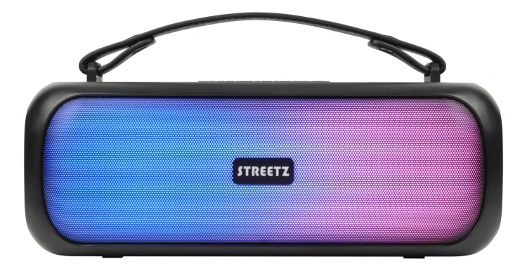 STREETZ BT Boombox 2x 7.5 W, IPX5, AUX, USB flash, LED, black STREETZ BT Boombox 2x 7.5 W, IPX5, AUX, USB flash, LED, black
