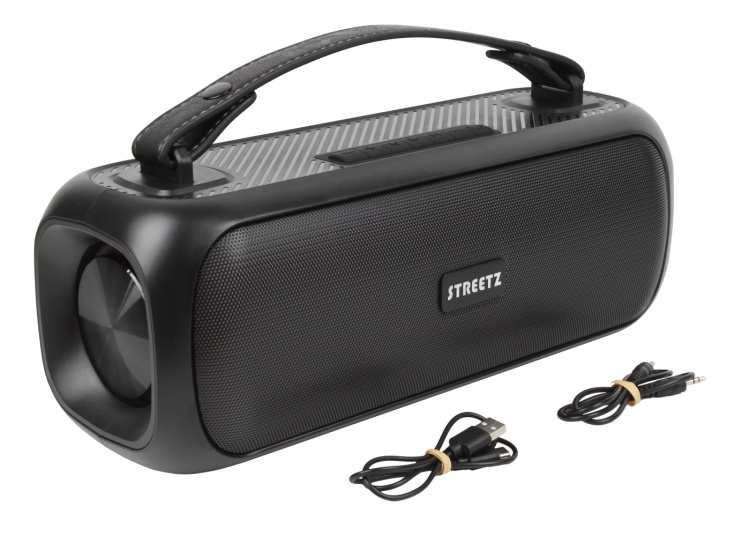 STREETZ BT Boombox 2x 7.5 W, IPX5, AUX, USB flash, LED, black STREETZ BT Boombox 2x 7.5 W, IPX5, AUX, USB flash, LED, black