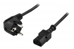 DELTACO laitekaapeli, kulma CEE 7/7 - suora IEC C13, 2m, LSZH, musta DELTACO laitekaapeli, kulma CEE 7/7 - suora IEC C13, 2m, LSZH, musta