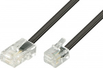 Modulaarikaapeli, 8P4C(RJ45) > 6P4C(RJ11),3 m, musta