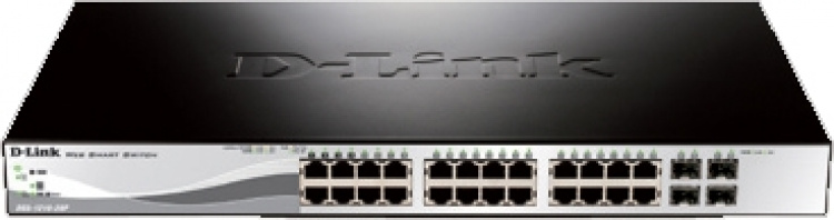 D-Link Web Smart Kytkin 24x10/100/1000 +4 SFP