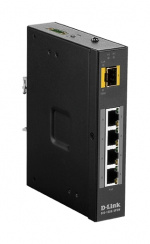 D-Link kytkin, 5 porttia, Gigabit, PoE, kytke ja käytä, SFP, musta