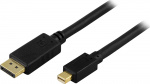 DELTACO kaapeli DisplayPort - Mini DisplayPort, 20-pin uros - uros, 1m DELTACO kaapeli DisplayPort - Mini DisplayPort, 20-pin uros - uros, 1m