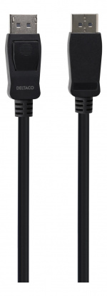 DELTACO DisplayPort cable, DP 1.4, 8K@60Hz, 3m, black DELTACO DisplayPort cable, DP 1.4, 8K@60Hz, 3m, black