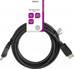 DELTACO DisplayPort cable, DP 1.4, 8K@60Hz, 3m, black DELTACO DisplayPort cable, DP 1.4, 8K@60Hz, 3m, black