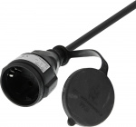 DELTACO yksiosainen jatkojohto, IP44 H07RN-F 3G1.5 10m, Musta DELTACO yksiosainen jatkojohto, IP44 H07RN-F 3G1.5 10m, Musta