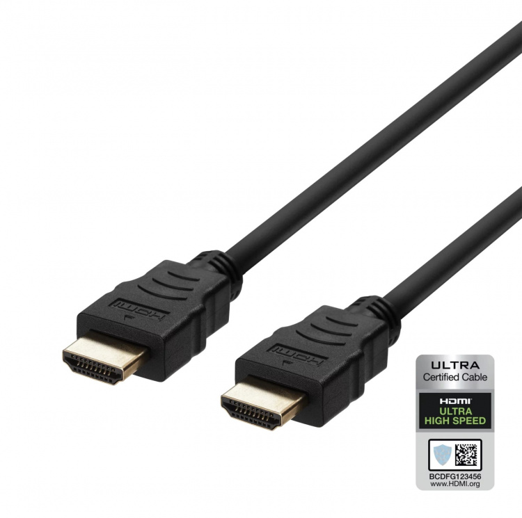 DELTACO ULTRA High Speed HDMI-kabel, 48Gbps, 5m, svart DELTACO ULTRA High Speed HDMI-kabel, 48Gbps, 5m, svart