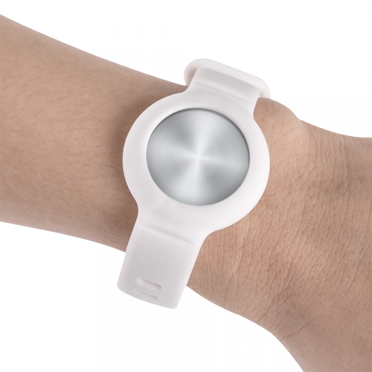 DELTACO Apple AirTagin ranneke, silikonia, säädettävä koko, valkoinen DELTACO Apple AirTagin ranneke, silikonia, säädettävä koko, valkoinen